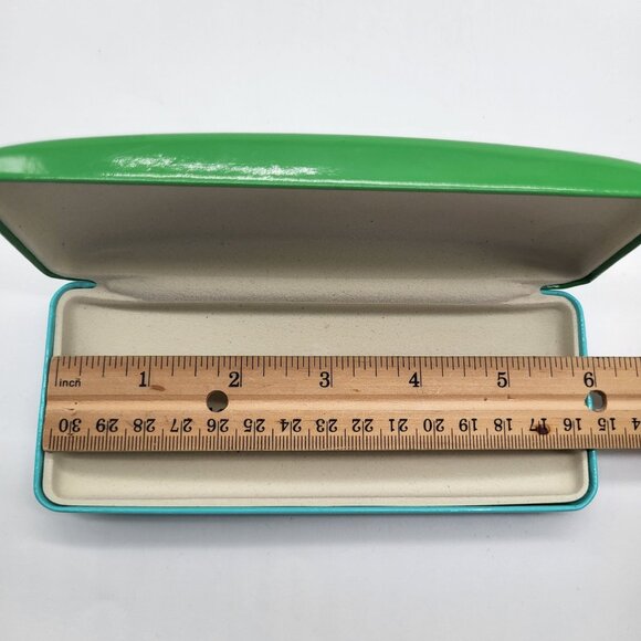 Kate Spade New York Eye Glass Case Sunglasses Turquoise and Green Hard Shell - Picture 7 of 9